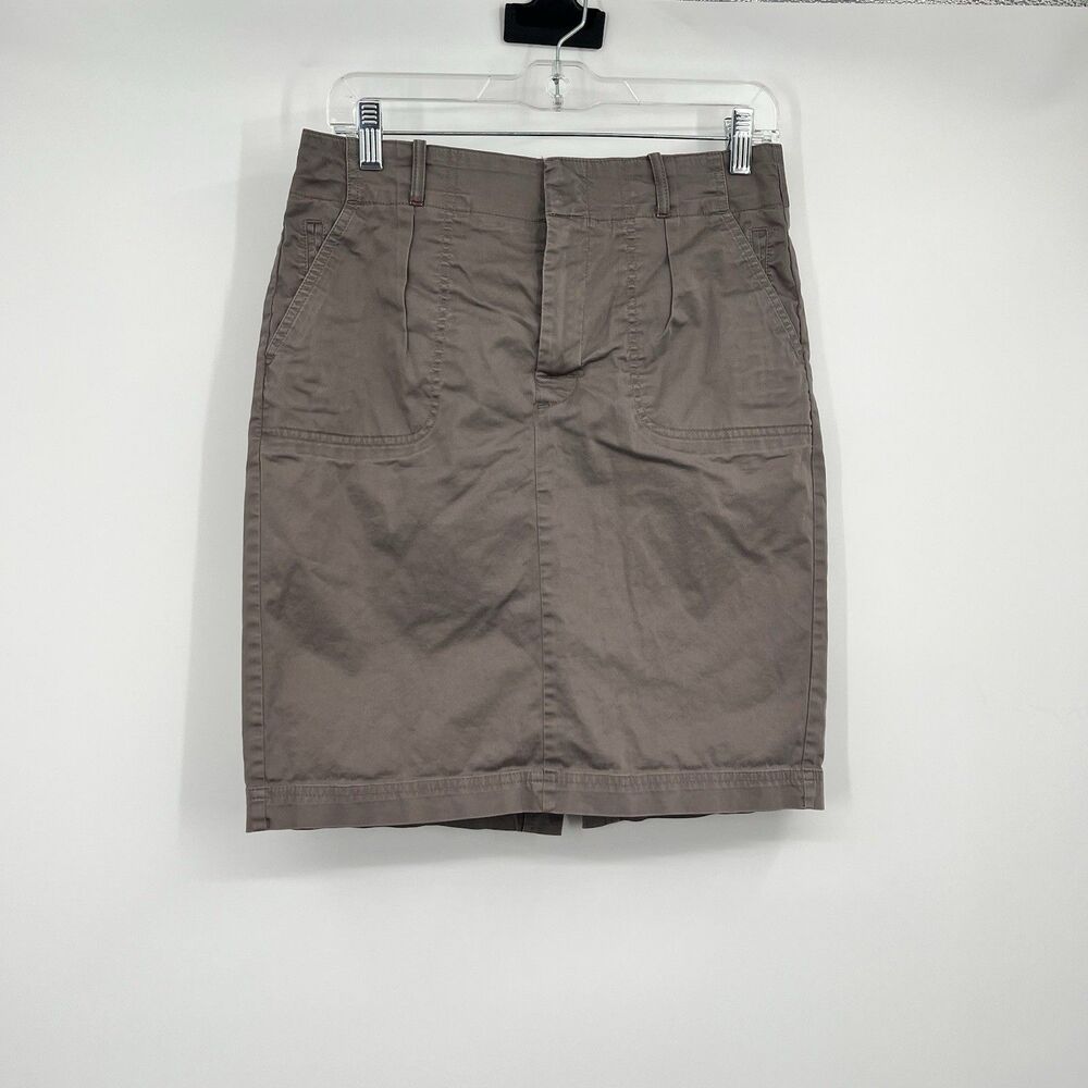 Banana Republic Heritage Straight Pencil Skirt 4 Brown Preppy Casual Summer